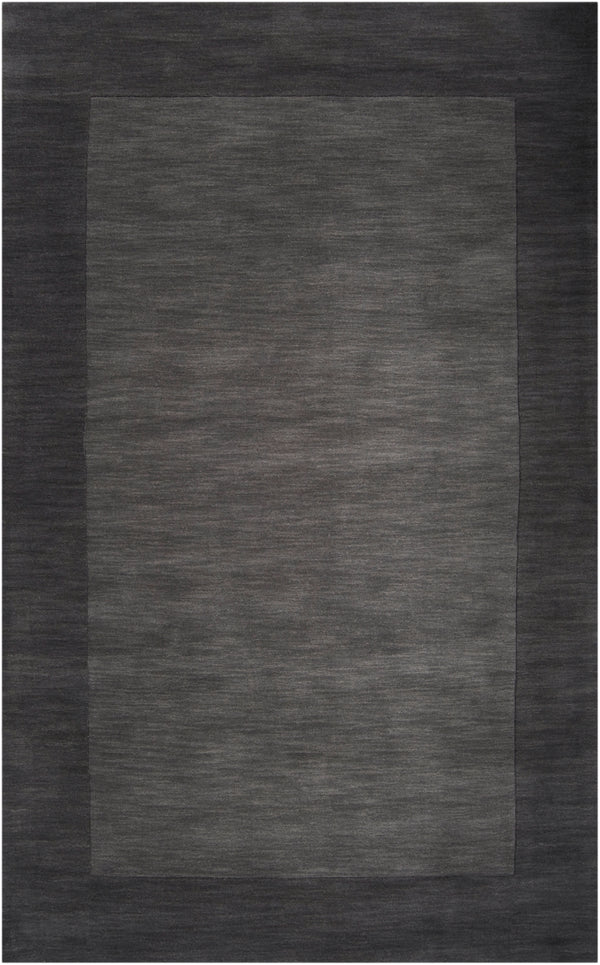 Mystique M-347 Modern Wool Rug M347-58 Charcoal, Black 100% Wool 5' x 8'