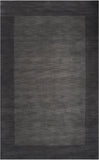 Mystique M-347 Modern Wool Rug M347-58 Charcoal, Black 100% Wool 5' x 8'