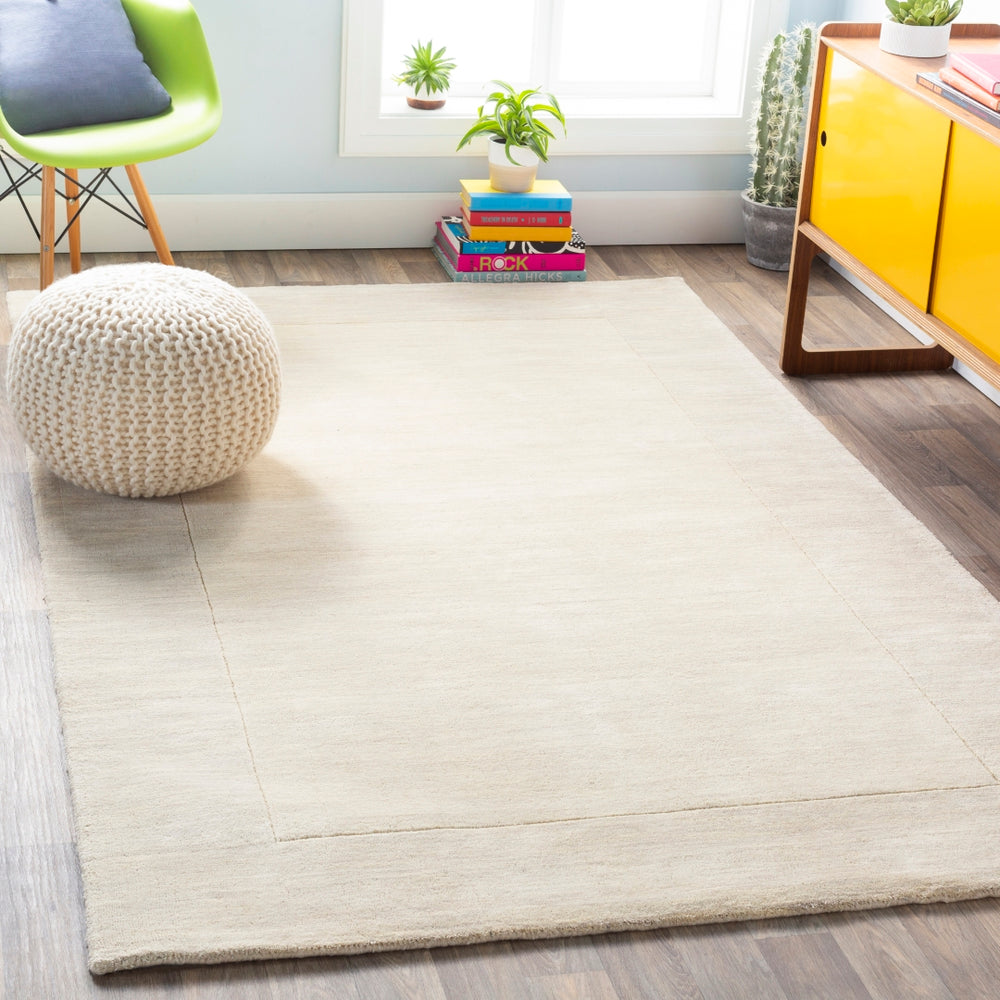 Mystique M-348 Modern Wool Rug M348-913 Cream, Khaki 100% Wool 9' x 13'