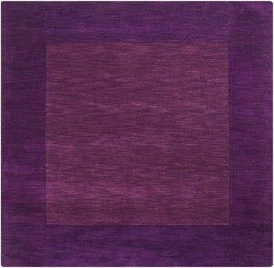 Mystique M-349 Modern Wool Rug M349-99SQ Violet, Dark Purple 100% Wool 9'9" Square