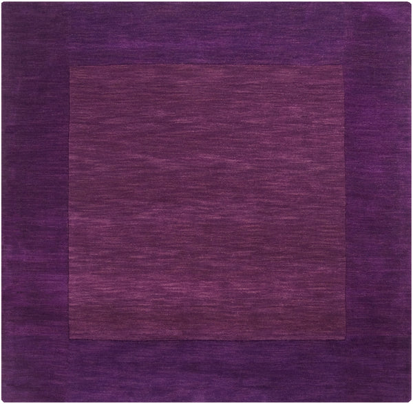 Mystique M-349 Modern Wool Rug M349-99SQ Violet, Dark Purple 100% Wool 9'9" Square
