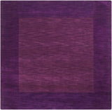 Mystique M-349 Modern Wool Rug M349-99SQ Violet, Dark Purple 100% Wool 9'9" Square