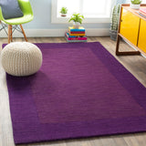 Mystique M-349 Modern Wool Rug M349-99SQ Violet, Dark Purple 100% Wool 9'9" Square
