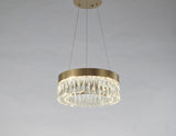 Bethel Gold LED Chandelier in Stainless Steel & Crystal