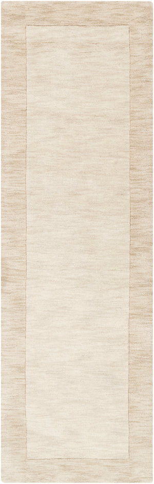 Mystique M-5324 Modern Wool Rug M5324-268 Butter, Cream 100% Wool 2'6" x 8'