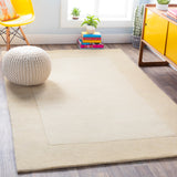 Mystique M-5324 Modern Wool Rug M5324-99SQ Butter, Cream 100% Wool 9'9" Square