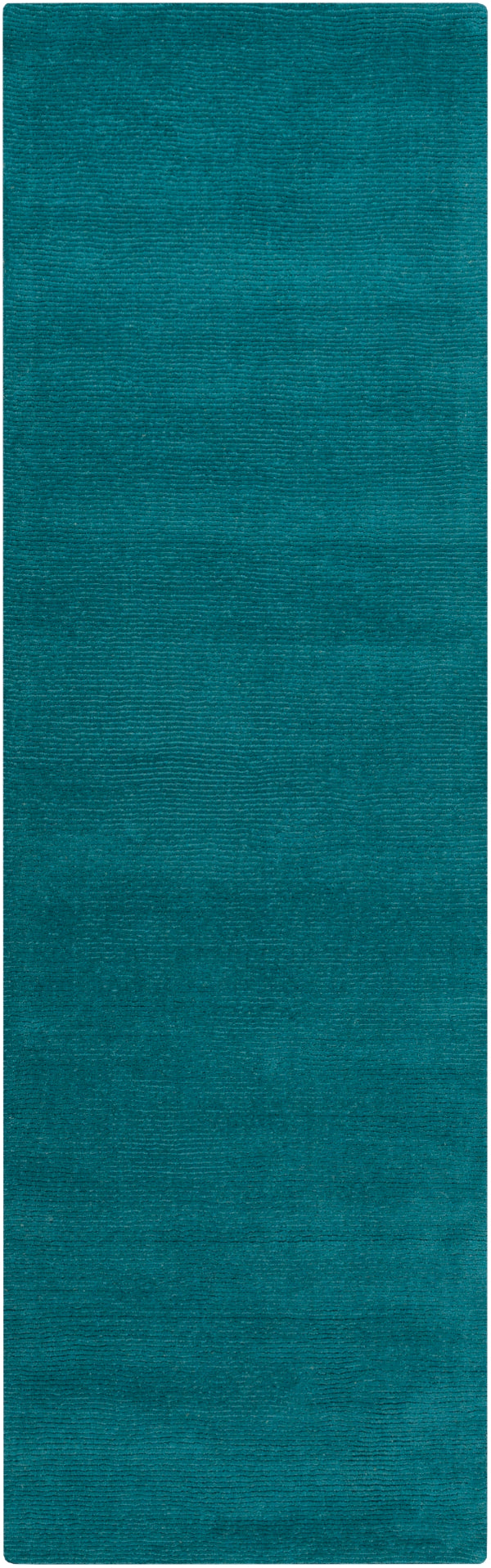 Mystique M-5330 Modern Wool Rug M5330-268 Teal 100% Wool 2'6" x 8'