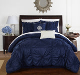 HALPERT NAVY QUEEN 6PC COMFORTER SET