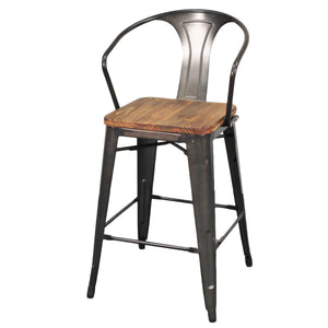 Metropolis Adjustable High-Back Office Chair with Stylish Upholstery, Chrome Armrests, and Wheels