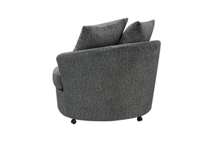 Porter Designs Big Chill Soft Microfiber Accent Swivel Contemporary Accent - Swivel Gray 01-33C-14-4438