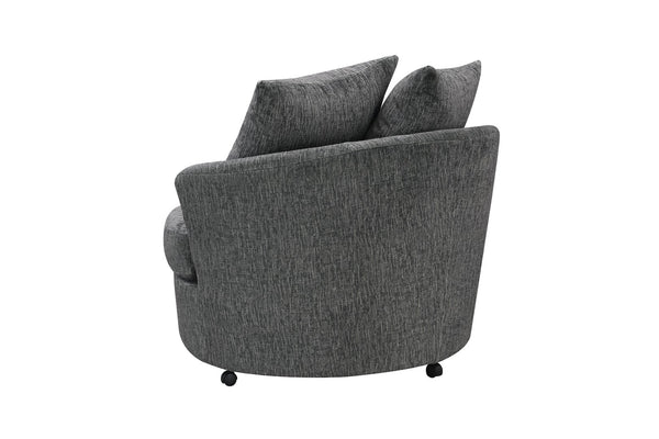 Porter Designs Big Chill Soft Microfiber Accent Swivel Contemporary Accent - Swivel Gray 01-33C-14-4438