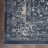 Nourison kathy ireland Home Malta MAI11 Vintage Machine Made Power-loomed Indoor only Area Rug Navy 7'10" x 10'10" 99446495051