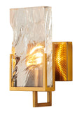 Bethel Gold Wall Sconce in Metal & Crystal