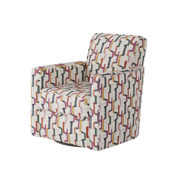 Fusion 402G-C Transitional Swivel Glider Chair 402G-C Fiddlesticks Confetti Swivel Glider