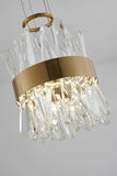 Bethel Gold LED Pendant in Stainless Steel & Crystal