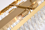 Bethel Gold Chandelier in Metal & Crystal