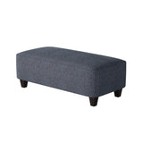 Fusion 100-C Transitional Cocktail Ottoman 100-C Sugarshack Navy 49" Wide Cocktail Ottoman