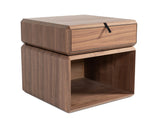 VIG Furniture Modrest Maceo - Modern End Table VGBB-BOX300-WAL