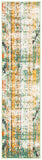 Madison 400 Madison 422 Contemporary Power Loomed Polypropylene Friese Rug Green / Orange