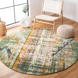 Madison 400 Madison 422 Contemporary Power Loomed Polypropylene Friese Rug Green / Orange