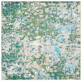 Madison 400 Madison 425 Contemporary Power Loomed Polypropylene Friese Rug Green / Turquoise