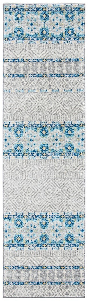 Madison 700 Madison 797 Bohemian Power Loomed 65% Polypropylene 21% Jute 7% Polyester 7% Cotton Rug Grey / Turquoise