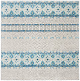 Madison 700 Madison 797 Bohemian Power Loomed 65% Polypropylene 21% Jute 7% Polyester 7% Cotton Rug Grey / Turquoise