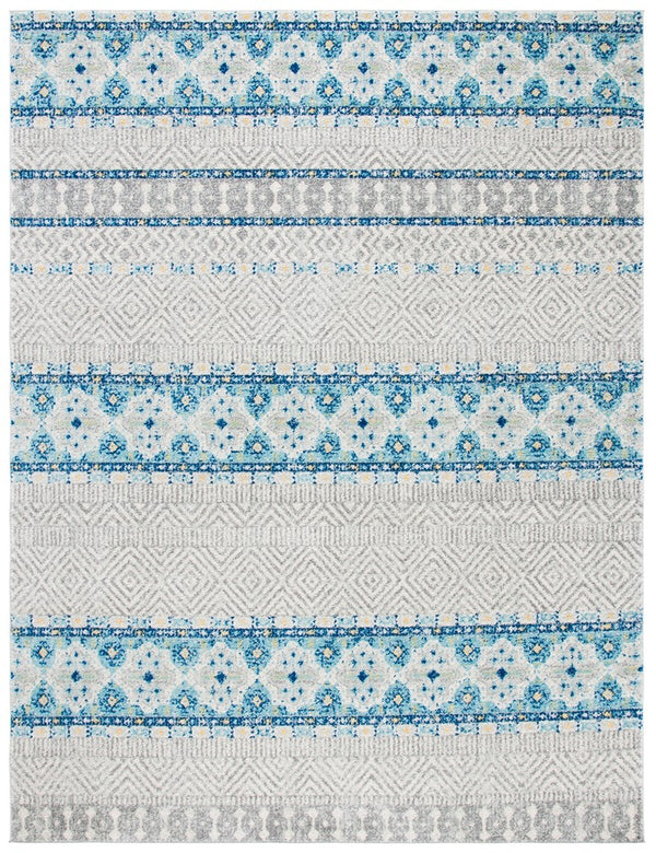 Madison 700 Madison 797 Bohemian Power Loomed 65% Polypropylene 21% Jute 7% Polyester 7% Cotton Rug Grey / Turquoise