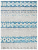 Madison 700 Madison 797 Bohemian Power Loomed 65% Polypropylene 21% Jute 7% Polyester 7% Cotton Rug Grey / Turquoise