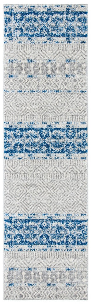 Madison 700 Madison 797 Bohemian Power Loomed 65% Polypropylene 21% Jute 7% Polyester 7% Cotton Rug Silver / Navy