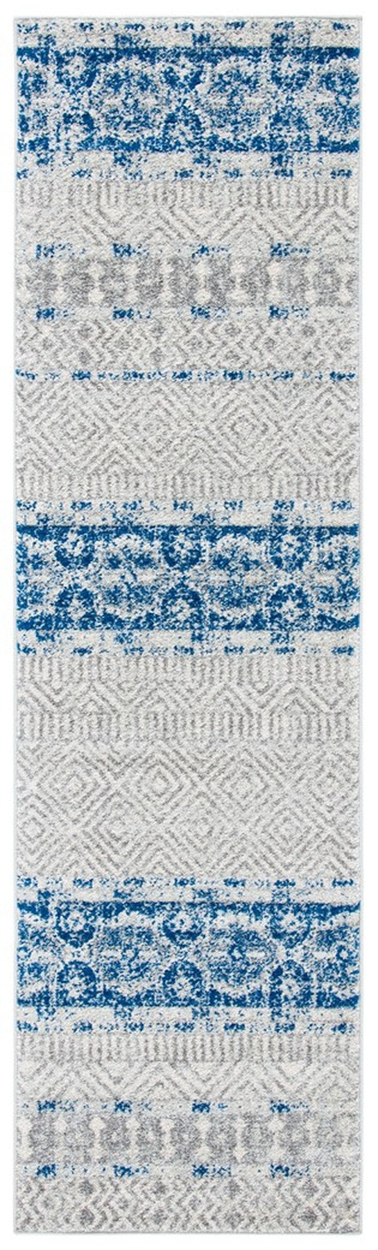 Madison 700 Madison 797 Bohemian Power Loomed 65% Polypropylene 21% Jute 7% Polyester 7% Cotton Rug Silver / Navy