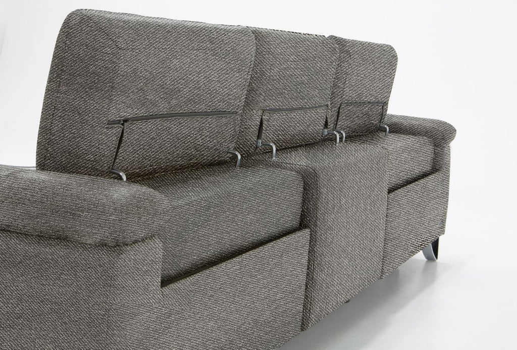 VIG Furniture Divani Casa Maine - Modern Dark Grey Fabric Sofa w/ Electric Recliners VGKNE9104-DK-GRY-S