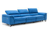 VIG Furniture Divani Casa Maine - Modern Blue Fabric Sofa w/ Electric Recliners VGKNE9104-E9-BLU-4-S