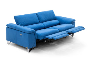 VIG Furniture Divani Casa Maine - Modern Royal Blue Fabric Sofa w/ Electric Recliners VGKNE9104-E9-BLU-3-S