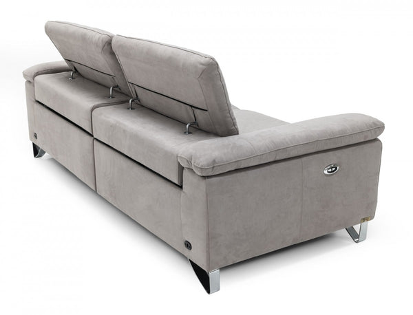 Divani Casa Maine - Stylish Modern Fabric Sofa with Electric Recliners and Adjustable Headrests