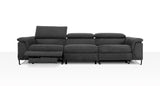 VIG Furniture Divani Casa Maine - Modern Dark Grey Fabric Sofa w/ Electric Recliners VGKNE9104-E9-DGRY-4-S