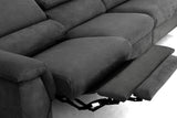 VIG Furniture Divani Casa Maine - Modern Dark Grey Fabric Sofa w/ Electric Recliners VGKNE9104-E9-DGRY-4-S