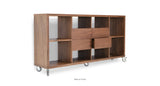 Malta Bookcase Walnut Side