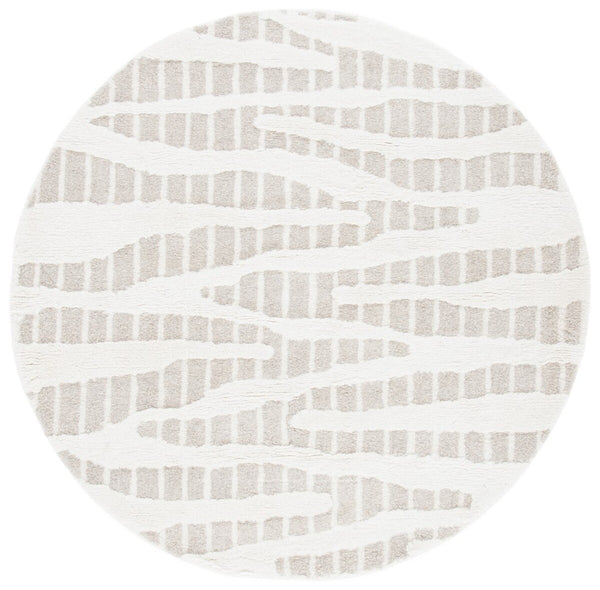 Manhattan 159 Contemporary Hand Tufted 100% Wool Pile Rug Beige / Ivory