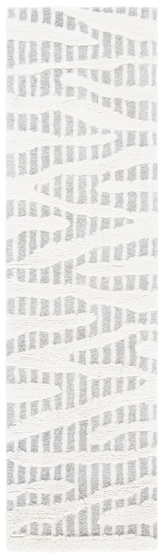 Manhattan 159 Contemporary Hand Tufted 100% Wool Pile Rug Grey / Ivory