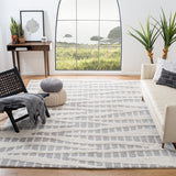 Manhattan 159 Contemporary Hand Tufted 100% Wool Pile Rug Grey / Ivory