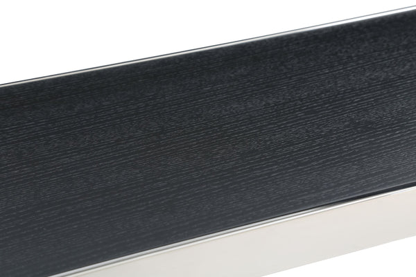 VIG Furniture Modrest Manston - Modern Black Oak & Stainless Steel Bar Table VGVCBT1935-BLK