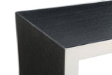 VIG Furniture Modrest Manston - Modern Black Oak & Stainless Steel Bar Table VGVCBT1935-BLK