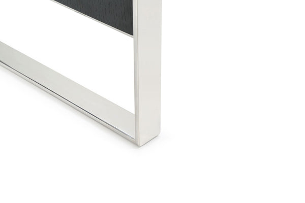 VIG Furniture Modrest Manston - Modern Black Oak & Stainless Steel Bar Table VGVCBT1935-BLK