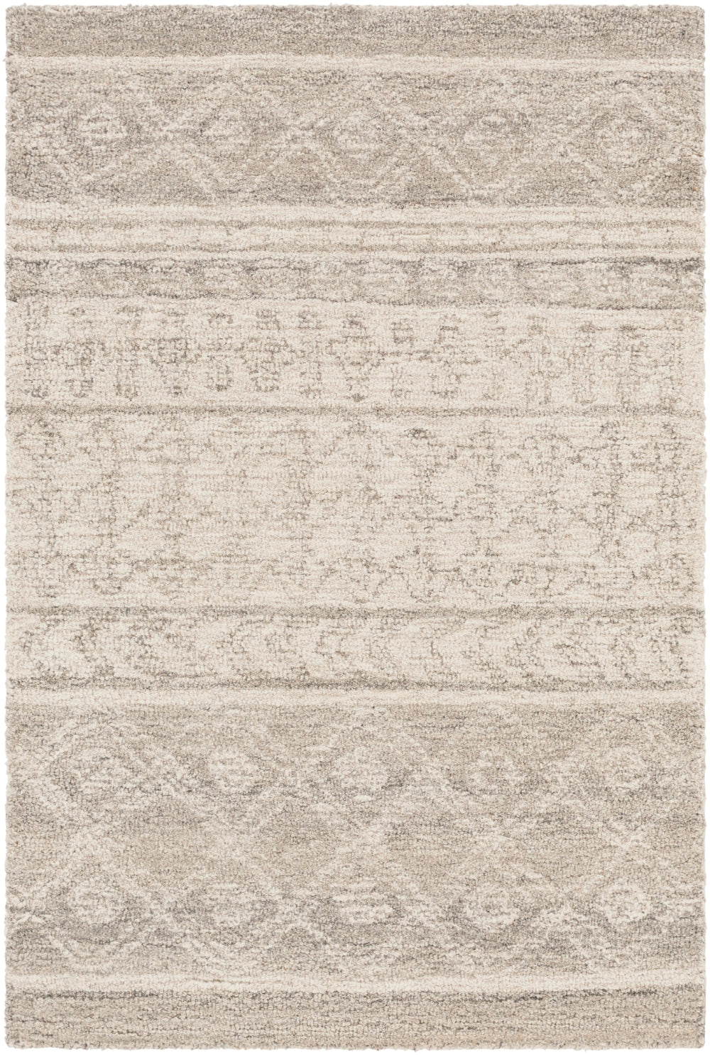 Maroc MAR-2300 Global Wool Rug MAR2300-912 Taupe, Ivory, Beige, Camel, Dark Brown 100% Wool 9' x 12'