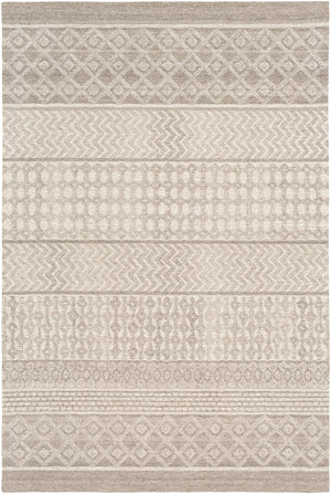Maroc MAR-2300 Global Wool Rug MAR2300-576 Taupe, Ivory, Beige, Camel, Dark Brown 100% Wool 5' x 7'6"