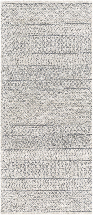 Maroc MAR-2301 Global Wool Rug MAR2301-266 Beige, Ivory, Charcoal 100% Wool 2'6" x 6'