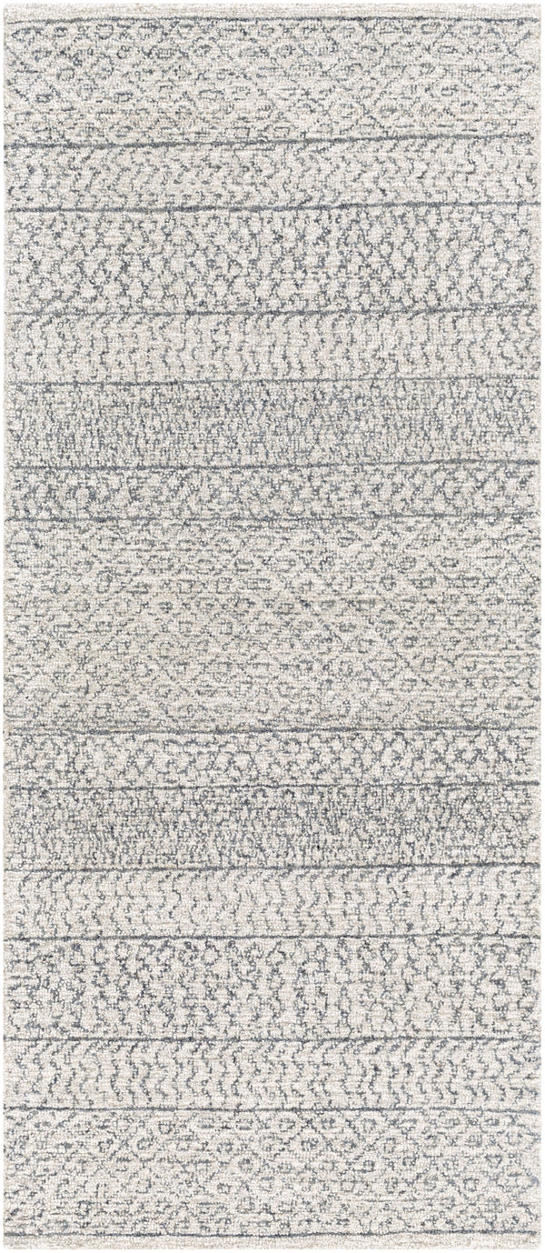 Maroc MAR-2301 Global Wool Rug MAR2301-266 Beige, Ivory, Charcoal 100% Wool 2'6" x 6'