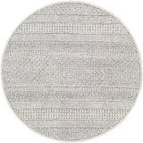 Maroc MAR-2301 Global Wool Rug MAR2301-6RD Beige, Ivory, Charcoal 100% Wool 6' Round
