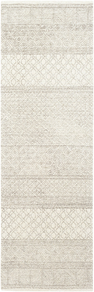 Maroc MAR-2302 Global Wool Rug MAR2302-268 Cream, Camel, Taupe, Dark Brown 100% Wool 2'6" x 8'